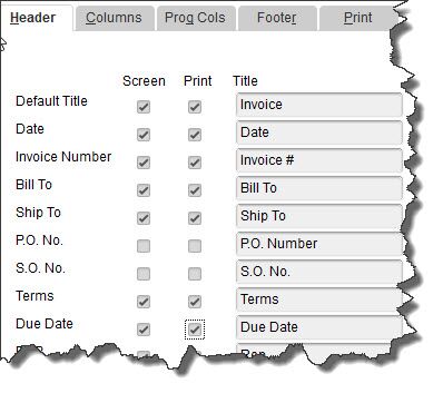 tax services invoice customization